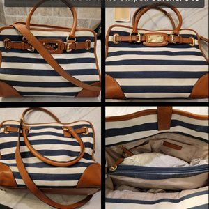Michael Kors Striped Satchel